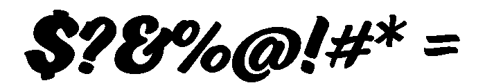 Ed's Market Brush Bold Slant Font OTHER CHARS