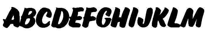 Ed's Market Brush Bold Slant Font UPPERCASE