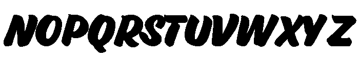 Ed's Market Brush Bold Slant Font UPPERCASE
