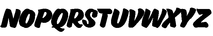 Ed's Market Brush Bold Slant Font LOWERCASE