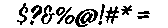 Ed's Market Brush Narrow Slant Font OTHER CHARS