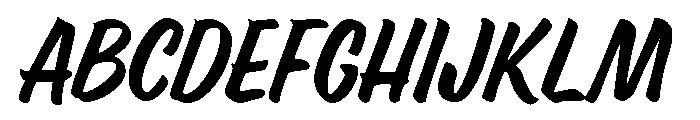 Ed's Market Brush Narrow Slant Font UPPERCASE