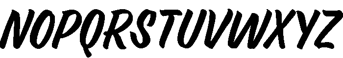 Ed's Market Brush Narrow Slant Font UPPERCASE