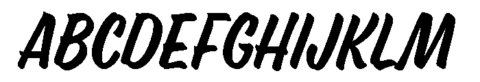 Ed's Market Brush Narrow Slant FONT
