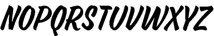 Ed's Market Brush Narrow Slant Font LOWERCASE