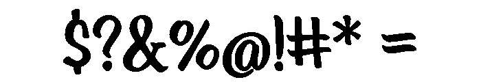 Ed's Market Brush Narrow Font OTHER CHARS