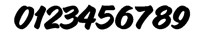 Ed's Market Brush Regular Slant Font OTHER CHARS
