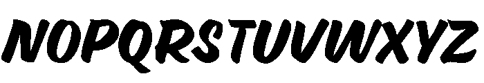 Ed's Market Brush Regular Slant Font UPPERCASE