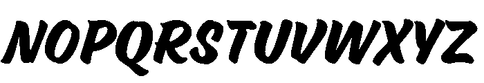 Ed's Market Brush Regular Slant Font LOWERCASE