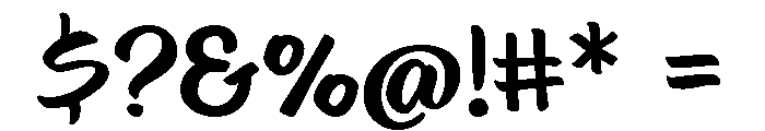 Ed's Market Brush Wide Font OTHER CHARS