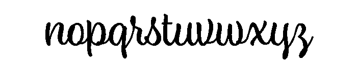 Ed's Market Script Upright Font LOWERCASE