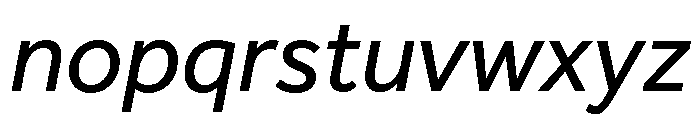 Effra Cc Variable Italic Font LOWERCASE