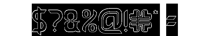 EFFECT-Hollow-Inverse Font OTHER CHARS