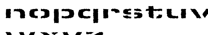 EF Advera Stencil Reg Ext Rough Font LOWERCASE