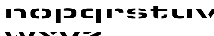 EF Advera Stencil Reg Ext Font LOWERCASE