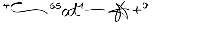 EF Autograph Script Regular Extras Font OTHER CHARS