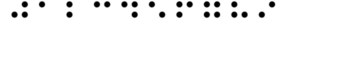 EF Braille Extended Regular Font OTHER CHARS