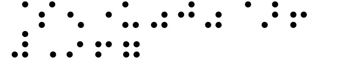 EF Braille Extended Regular Font OTHER CHARS