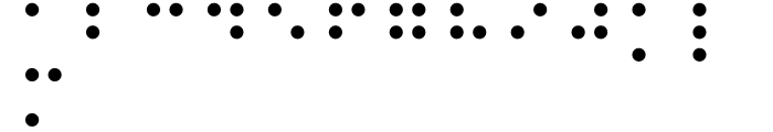 EF Braille Extended Regular Font UPPERCASE