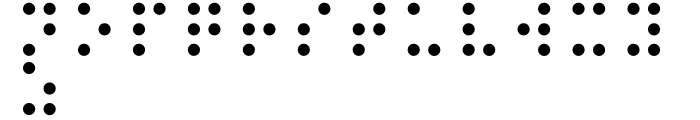 EF Braille Extended Regular Font LOWERCASE