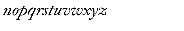 EF Caslon Rough H Regular Italic Font LOWERCASE