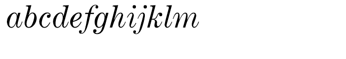 EF Century Expanded Regular Italic Font LOWERCASE