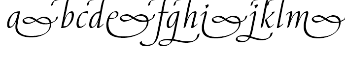 EF Elysa Light Italic Swash 3 Font LOWERCASE