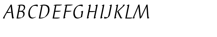 EF Elysa Light Italic Font UPPERCASE