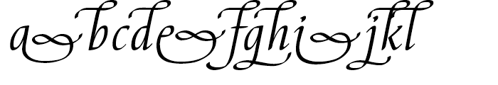 EF Elysa Regular Italic Swash 3 Font LOWERCASE