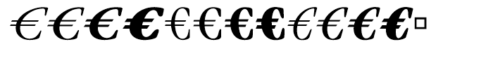 EF EuroClassic B Regular Font UPPERCASE