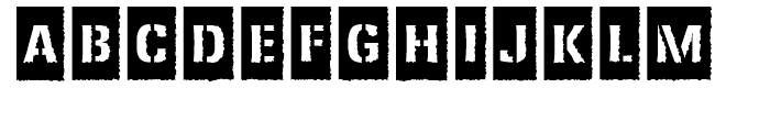 EF Ferro Stencil Bold Negative Rough Font UPPERCASE