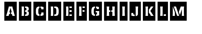 EF Ferro Stencil Bold Negative Font UPPERCASE