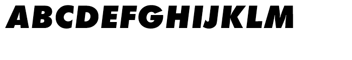 EF Futura Extra Bold Oblique Font UPPERCASE