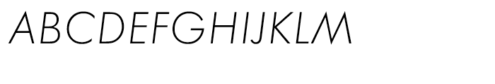 EF Futura Light Oblique Font UPPERCASE