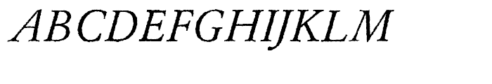 EF Garamond Rough H Regular Italic Font UPPERCASE