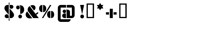 EF Geometric Stencil Regular Font OTHER CHARS