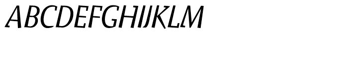 EF Keule Semi Serif Regular Italic Font UPPERCASE