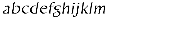EF Kiev Regular Oblique Turkish Font LOWERCASE