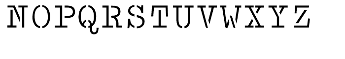 EF Lasertac Stencil Regular Font UPPERCASE