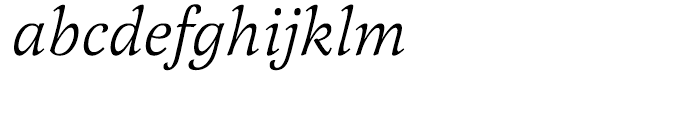 EF Latienne Italic Font LOWERCASE