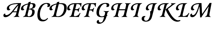 EF Latienne Medium Italic Swash Caps Font UPPERCASE