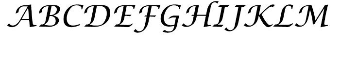 EF Lucida Calligraphy T Regular Font UPPERCASE