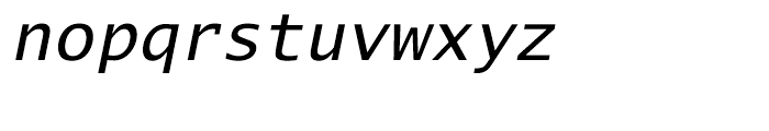 EF Lucida Mono CE Roman Italic Font LOWERCASE