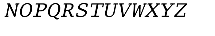 EF Lucida Typewriter Turkish Regular Oblique Font UPPERCASE