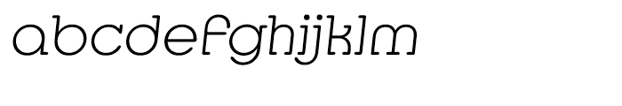 EF Media Serif Extra Light Italic Font LOWERCASE