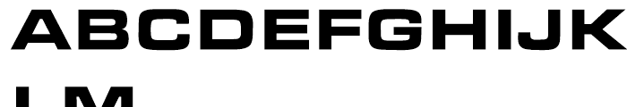 EF Microgramma Bold Extended Font UPPERCASE