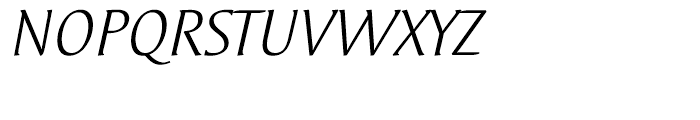 EF Oberon Serif Book Italic OsF Font UPPERCASE