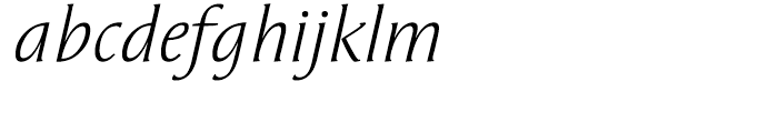 EF Oberon Serif Book Italic OsF Font LOWERCASE