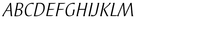 EF Oberon Serif Book Italic Font UPPERCASE