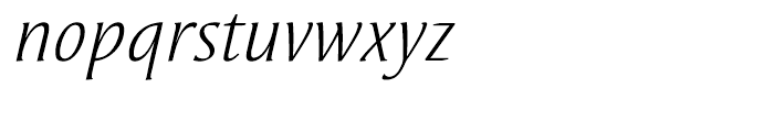 EF Oberon Serif Book Italic Font LOWERCASE